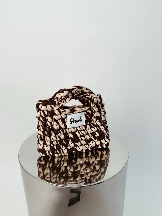 The Basket Bag, Iced Latte - XS